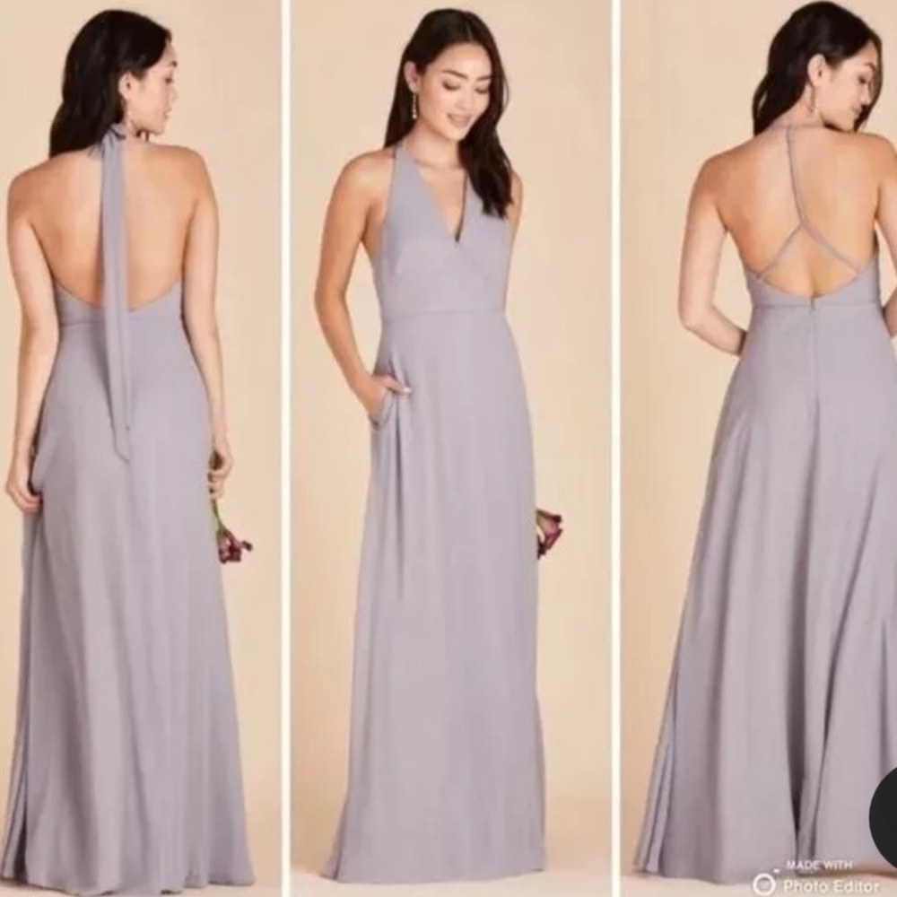 NWT Birdy Gray Mona Convertible Gown in Dove Gray Medium